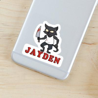 Jayden Sticker Psycho Cat Notebook Image