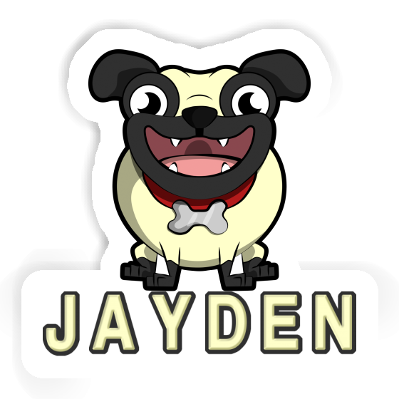 Jayden Sticker Pug Notebook Image