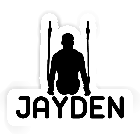 Autocollant Jayden Gymnaste aux anneaux Notebook Image