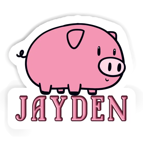 Sticker Jayden Pig Notebook Image