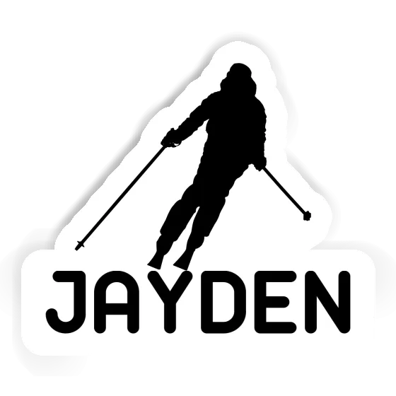 Skifahrerin Aufkleber Jayden Laptop Image