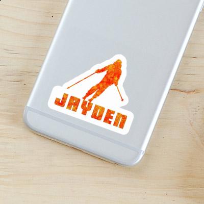 Skier Sticker Jayden Laptop Image