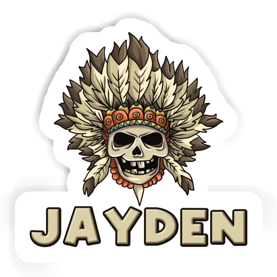 Sticker Jayden Kids Skull Laptop Image