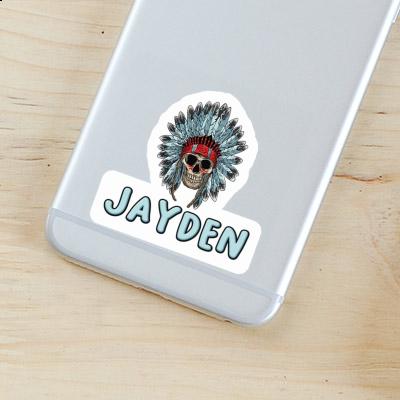 Jayden Aufkleber Indianer Totenkopf Notebook Image