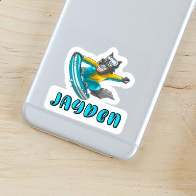 Snowboarder Sticker Jayden Laptop Image