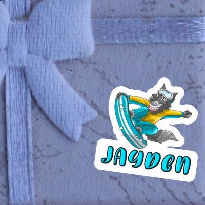 Snowboarder Sticker Jayden Gift package Image