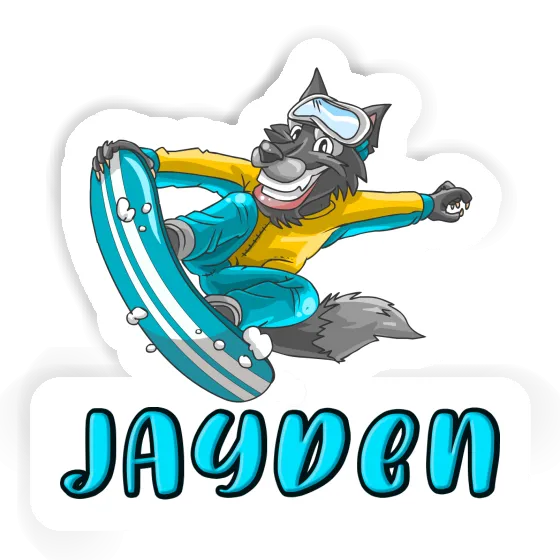 Snowboarder Sticker Jayden Notebook Image