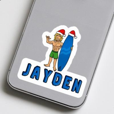 Sticker Christmas Surfer Jayden Laptop Image