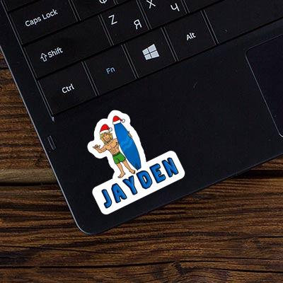 Jayden Sticker Weihnachtssurfer Notebook Image