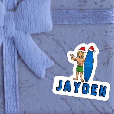 Sticker Christmas Surfer Jayden Notebook Image