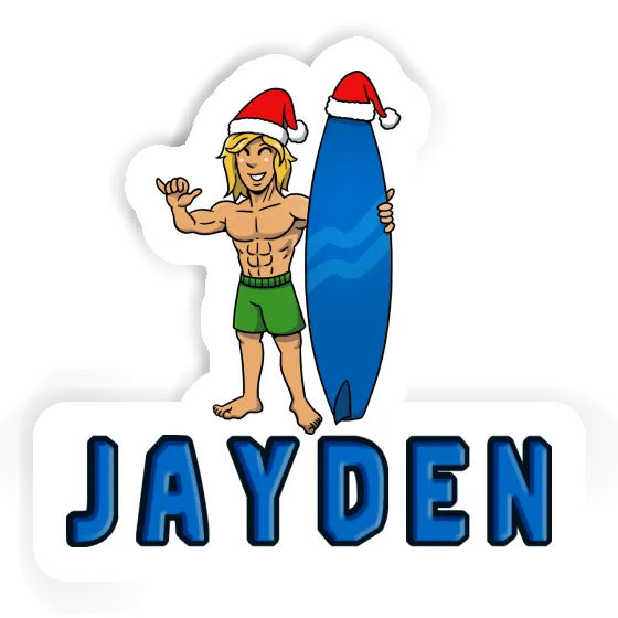 Sticker Christmas Surfer Jayden Image