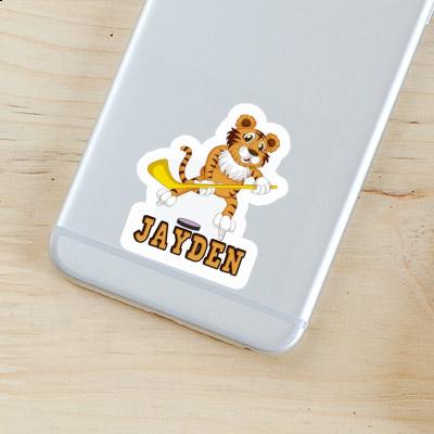 Jayden Sticker Ice-Hockey Player Laptop Image