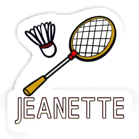 Jeanette Sticker Badminton Racket Image