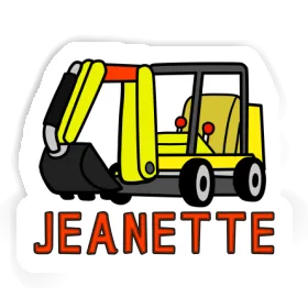 Sticker Mini-Excavator Jeanette Image