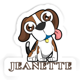 Beagle Dog Sticker Jeanette Image