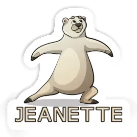 Sticker Jeanette Yoga Bear Image