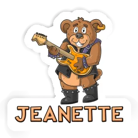 Rocker Bear Sticker Jeanette Image