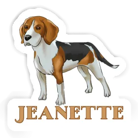 Jeanette Sticker Beagle Dog Image