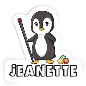 Jeanette Sticker Billiards Player Image