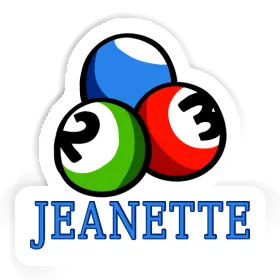 Jeanette Sticker Billiard Ball Image