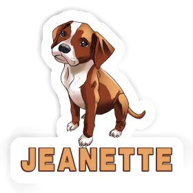 Sticker Jeanette Boxer Dog Image