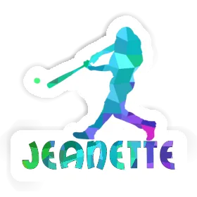 Sticker Jeanette Baseball Player Image