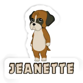 Sticker German Boxer Jeanette Image