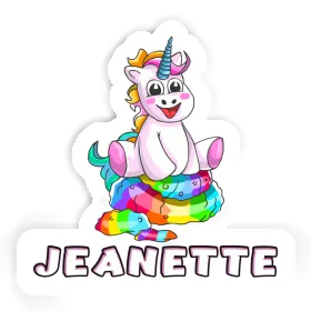 Jeanette Sticker Baby Unicorn Image