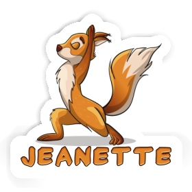 Sticker Jeanette Yoga Squirrel Image