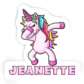 Dabbing Unicorn Sticker Jeanette Image