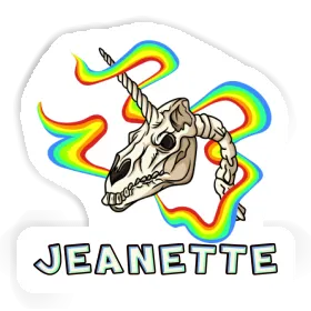 Sticker Unicorn Skull Jeanette Image