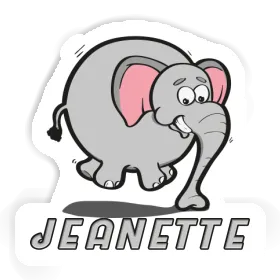 Jeanette Sticker Jumping Elephant Image