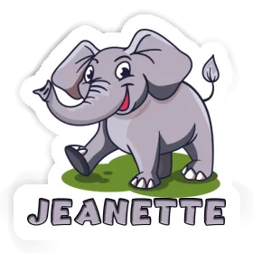 Elephant Sticker Jeanette Image