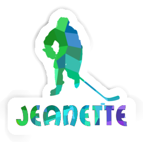 Sticker Jeanette Hockey Player Image