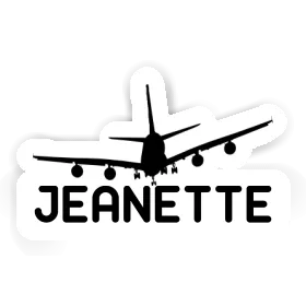 Jeanette Sticker Airplane Image