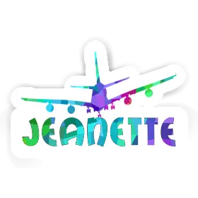 Sticker Airplane Jeanette Image