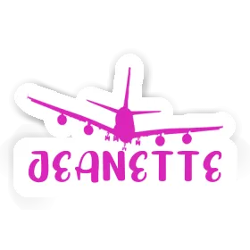 Sticker Airplane Jeanette Image