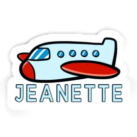 Jeanette Sticker Airplane Image