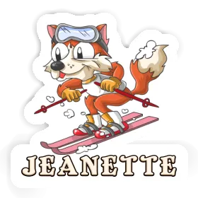 Jeanette Sticker Skier Image