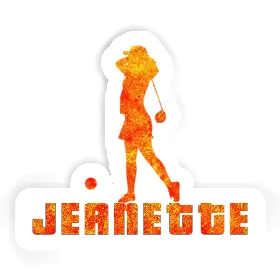 Sticker Jeanette Golfer Image