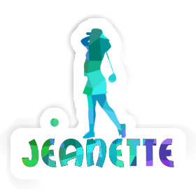 Jeanette Sticker Golfer Image