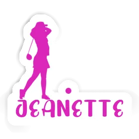 Sticker Jeanette Golfer Image