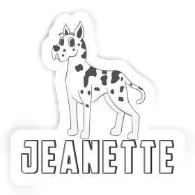 Sticker Great Dane Dog Jeanette Image