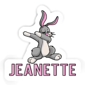 Jeanette Sticker Dabbing Rabbit Image