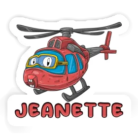 Jeanette Sticker Helicopter Image