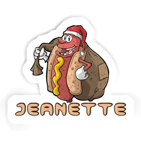 Sticker Jeanette Hot Dog Image