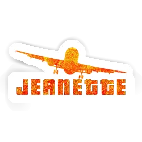 Jeanette Sticker Airplane Image