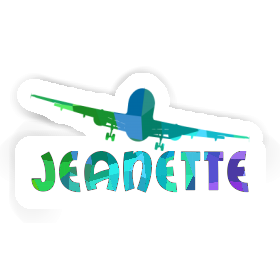 Sticker Airplane Jeanette Image