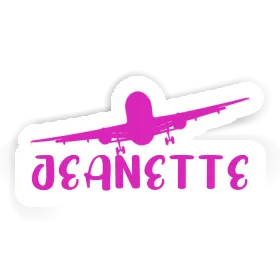 Sticker Jeanette Airplane Image