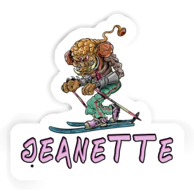 Jeanette Sticker Skier Image